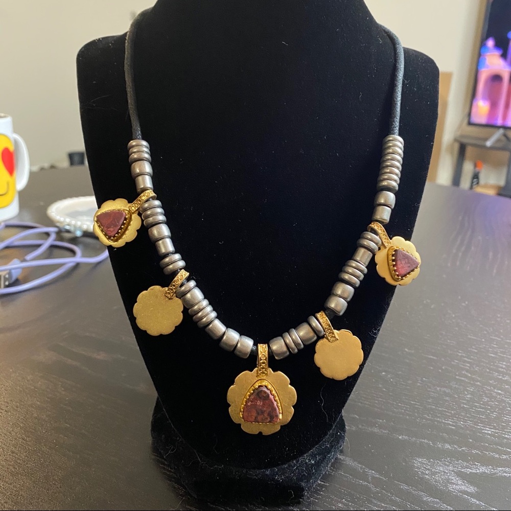 NWOT Madewell Metal Stone Necklace - Picture 7 of 7